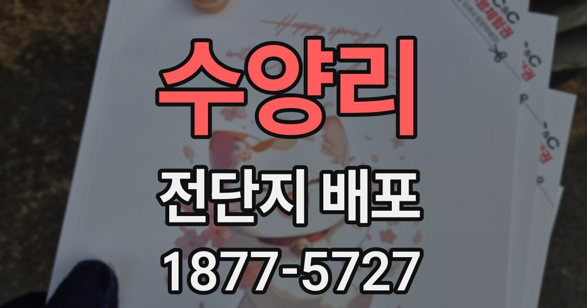 수양리 전단지 배포