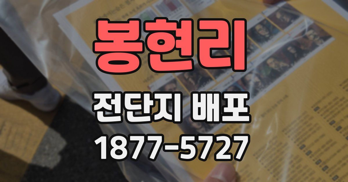봉현리 전단지 배포