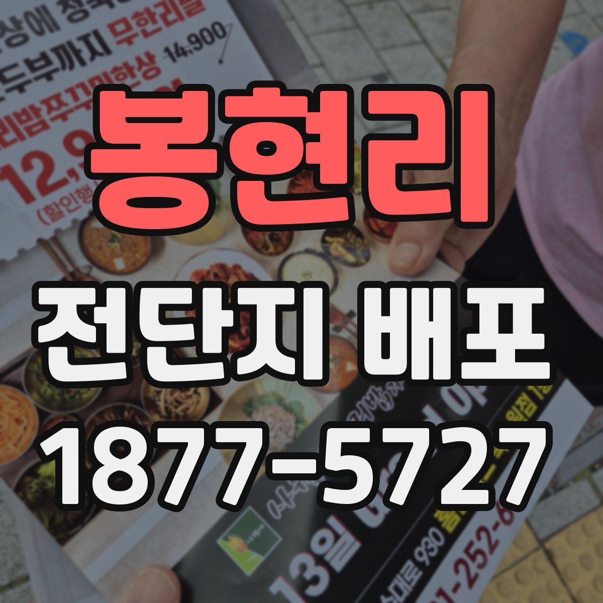 봉현리 전단지 배포