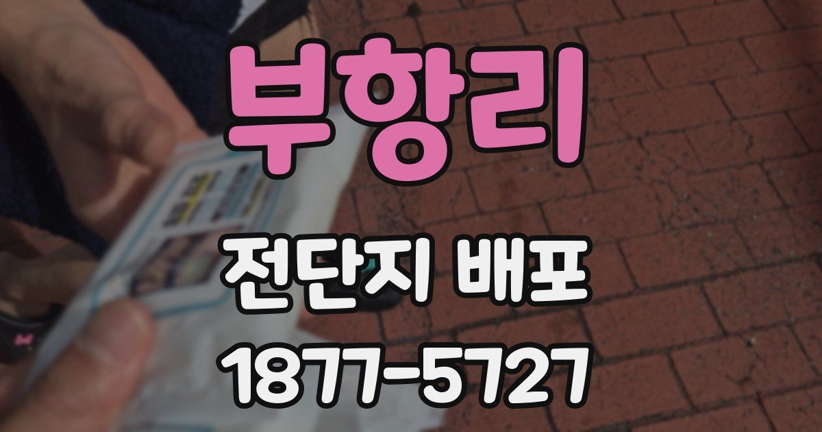 부항리 전단지 배포