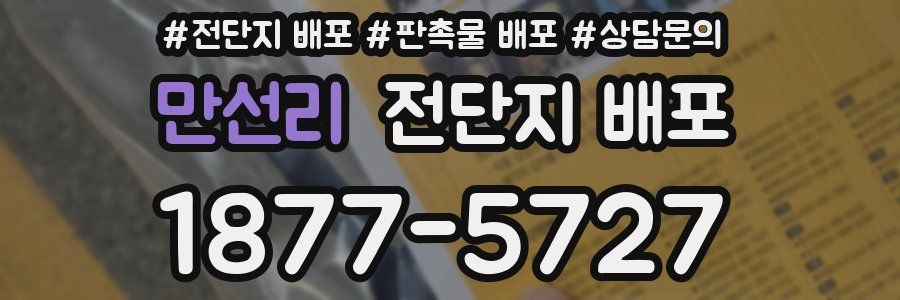 만선리 전단지 배포