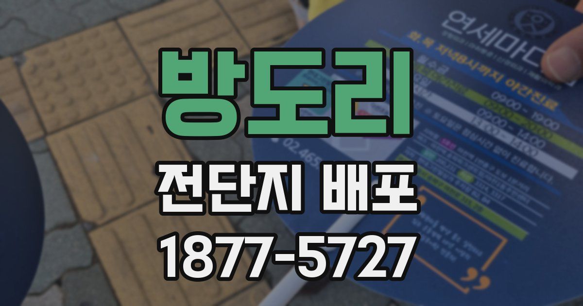 방도리 전단지 배포