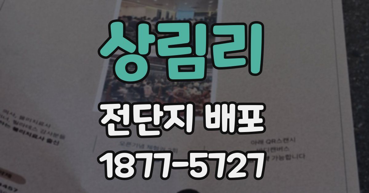 상림리 전단지 배포