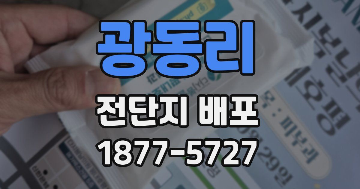 광동리 전단지 배포