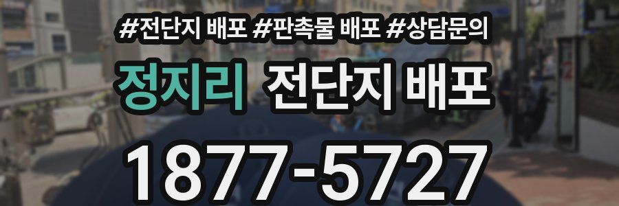 정지리 전단지 배포