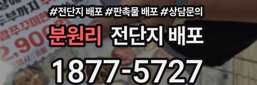 분원리 전단지 배포