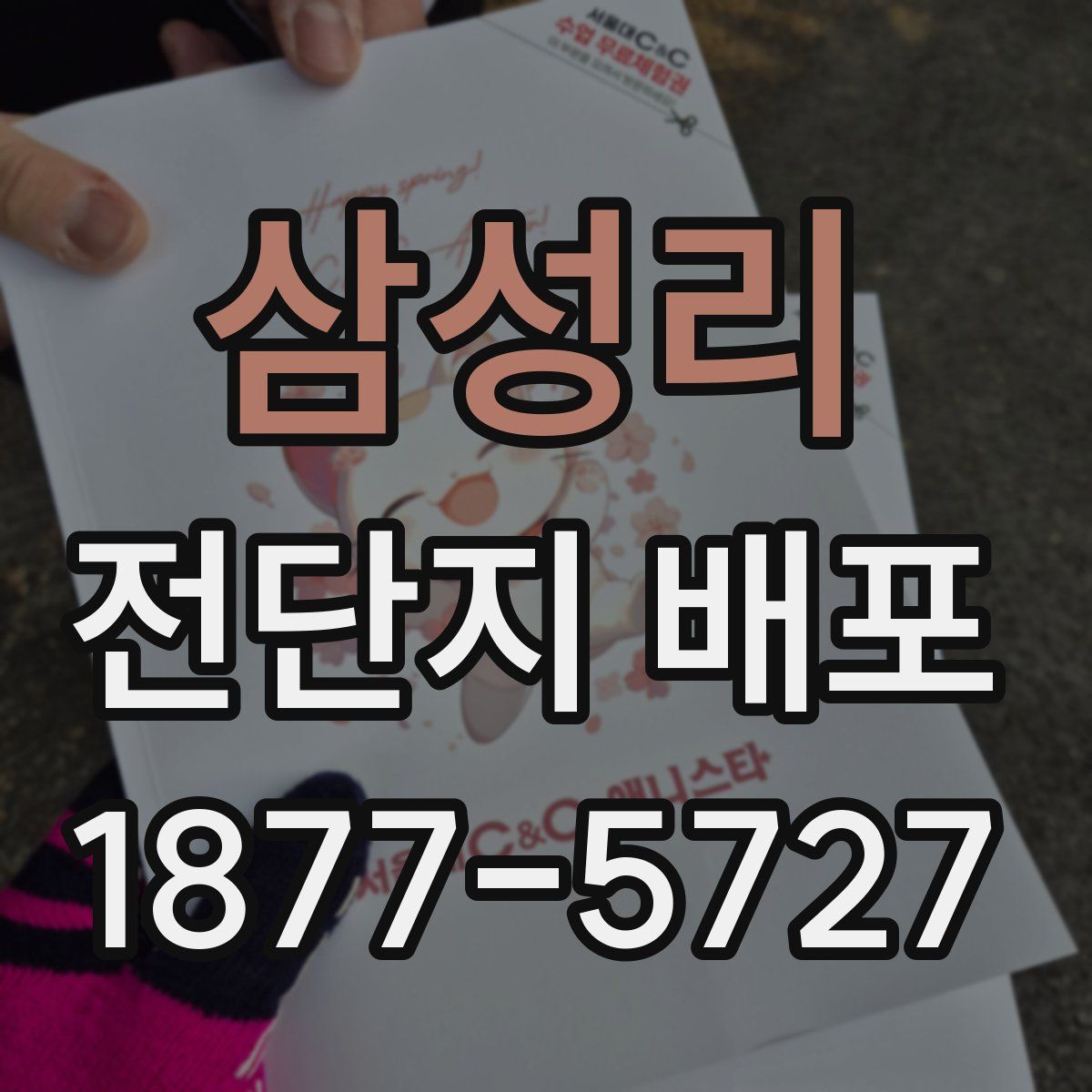 삼성리 전단지 배포