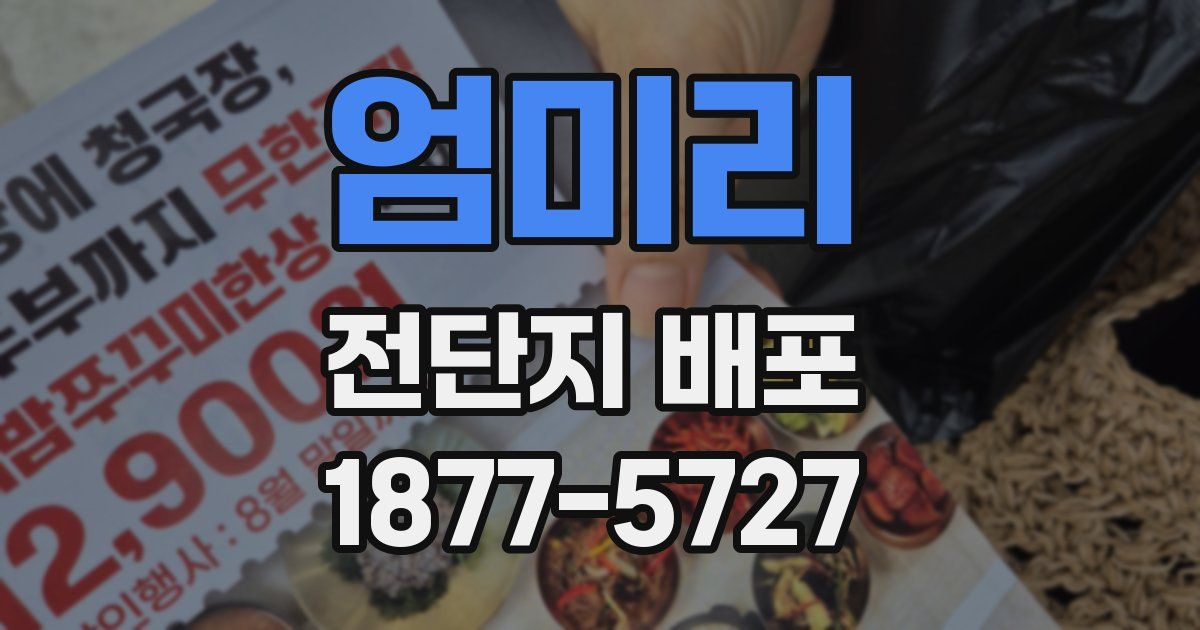 엄미리 전단지 배포