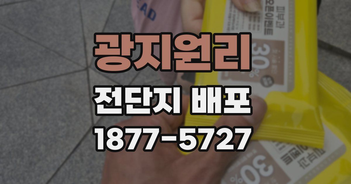 광지원리 전단지 배포