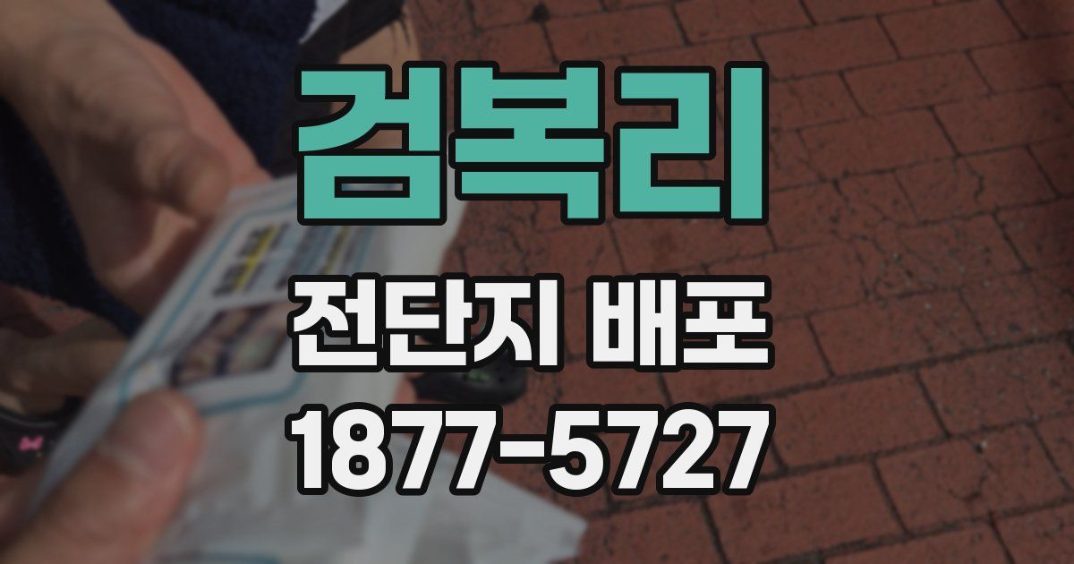 검복리 전단지 배포