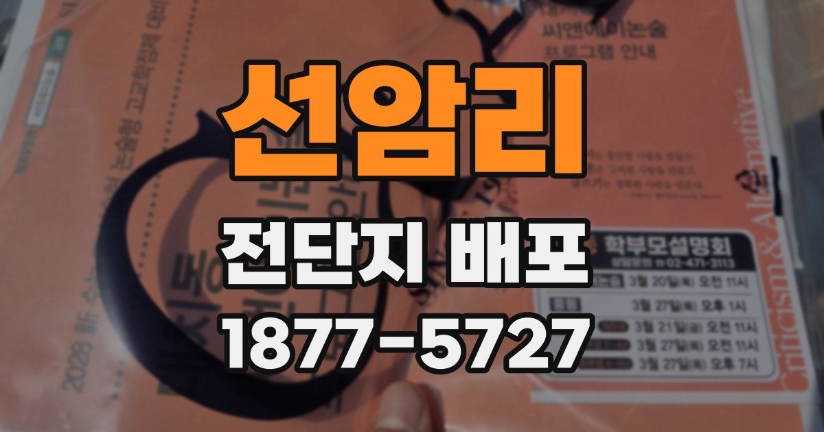 선암리 전단지 배포