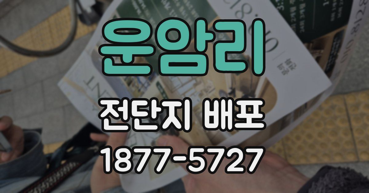 운암리 전단지 배포