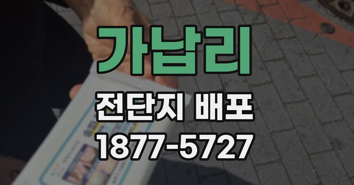 가납리 전단지 배포
