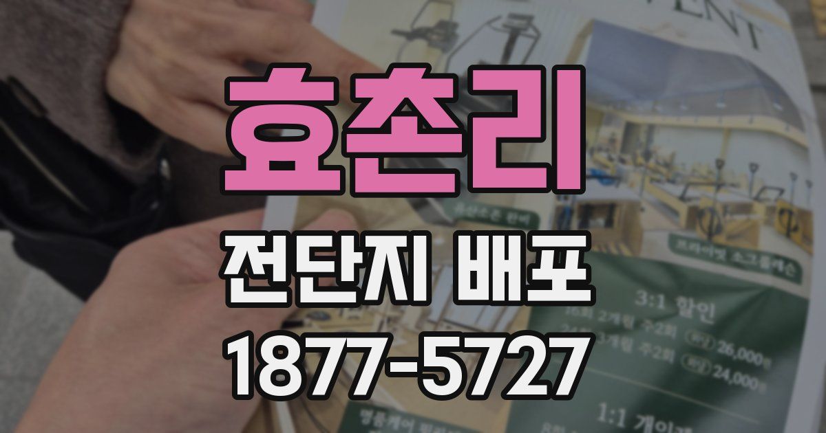효촌리 전단지 배포