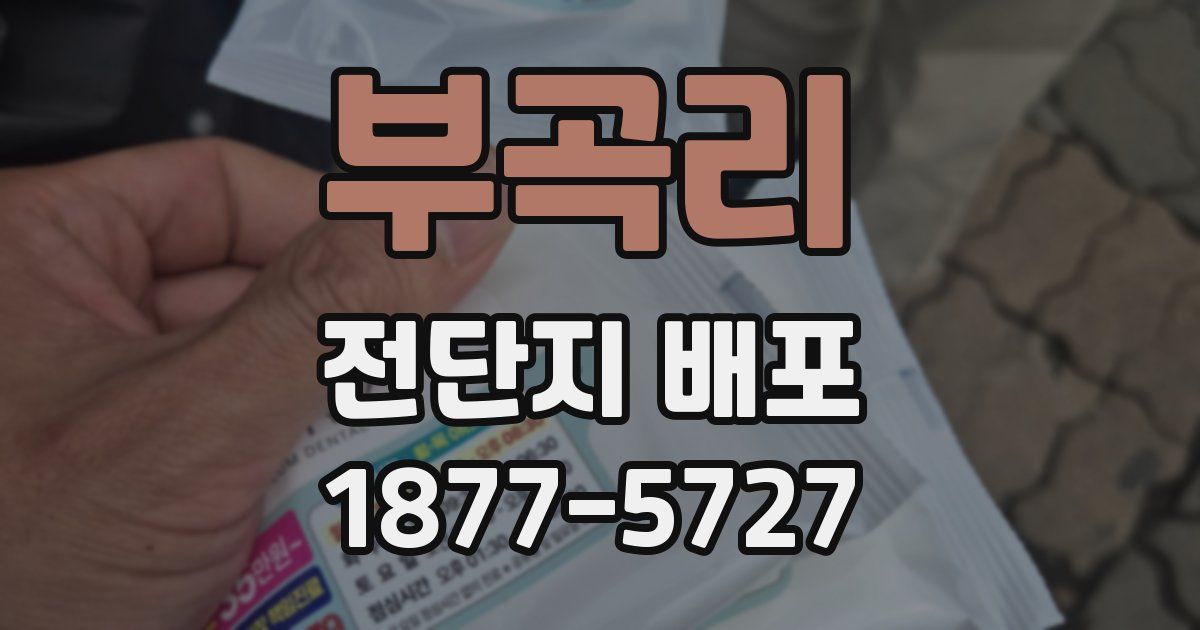 부곡리 전단지 배포
