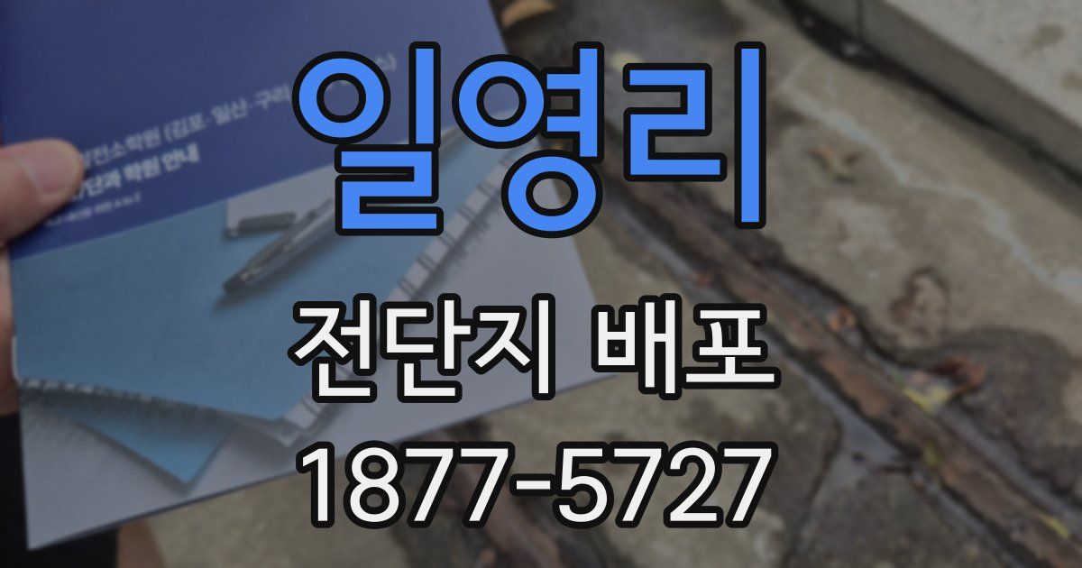 일영리 전단지 배포
