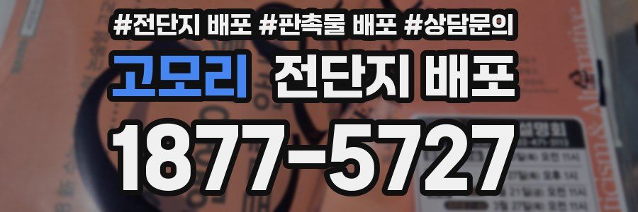 고모리 전단지 배포