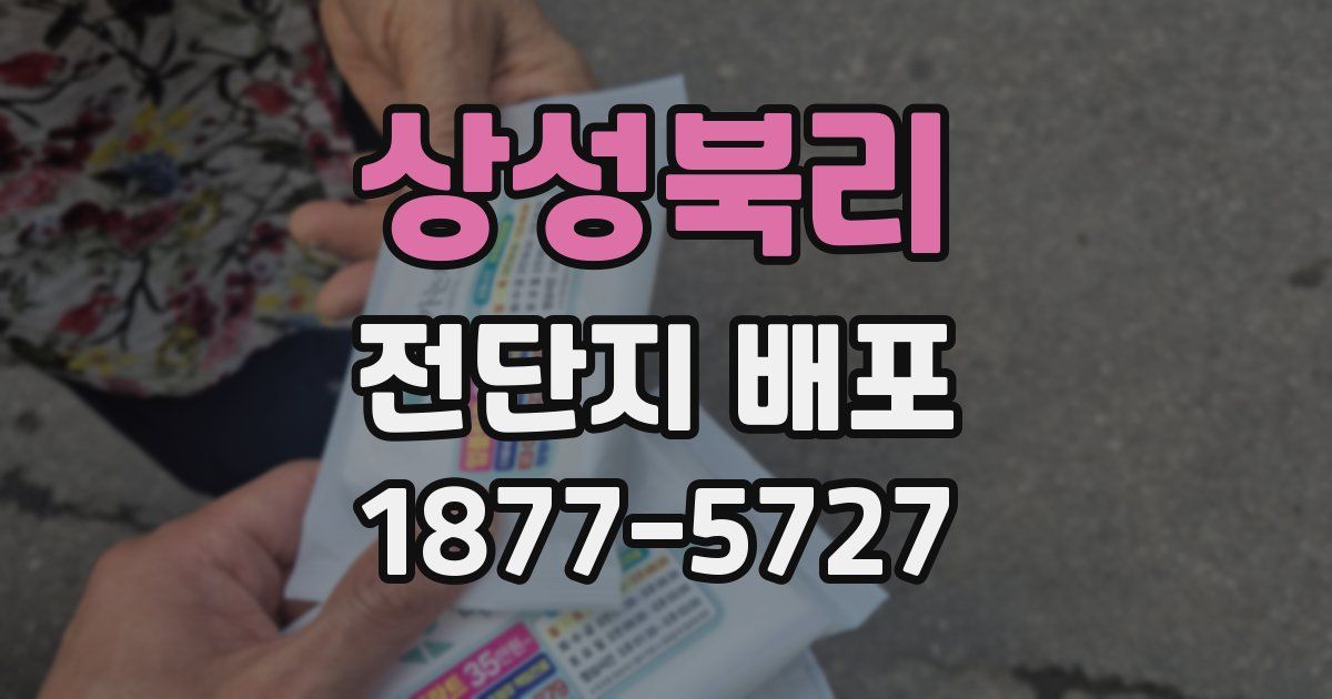 상성북리 전단지 배포