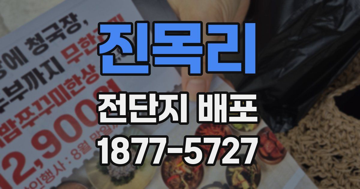 진목리 전단지 배포