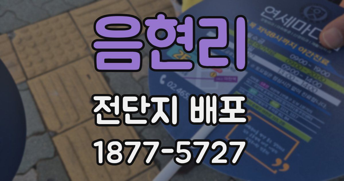 음현리 전단지 배포