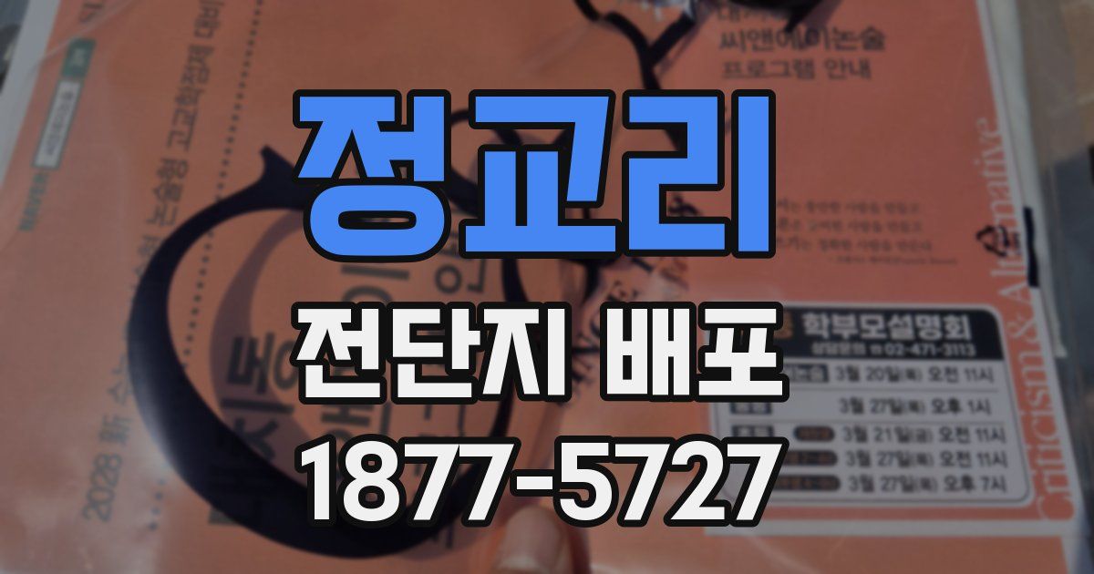 정교리 전단지 배포