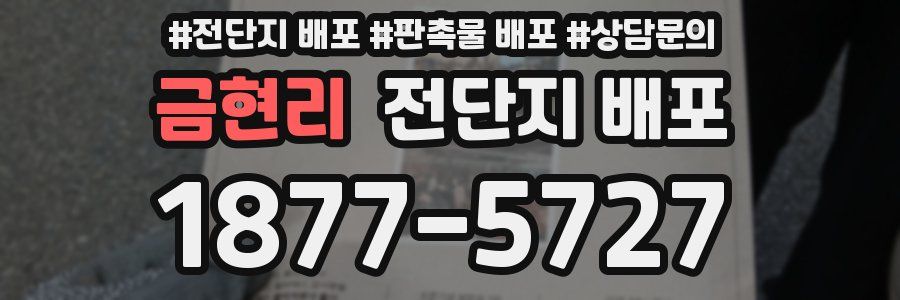 금현리 전단지 배포