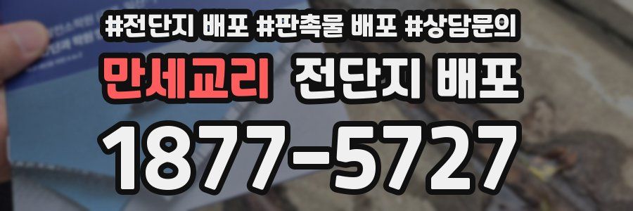 만세교리 전단지 배포