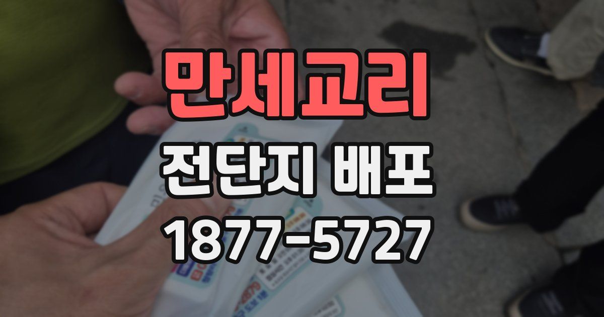 만세교리 전단지 배포