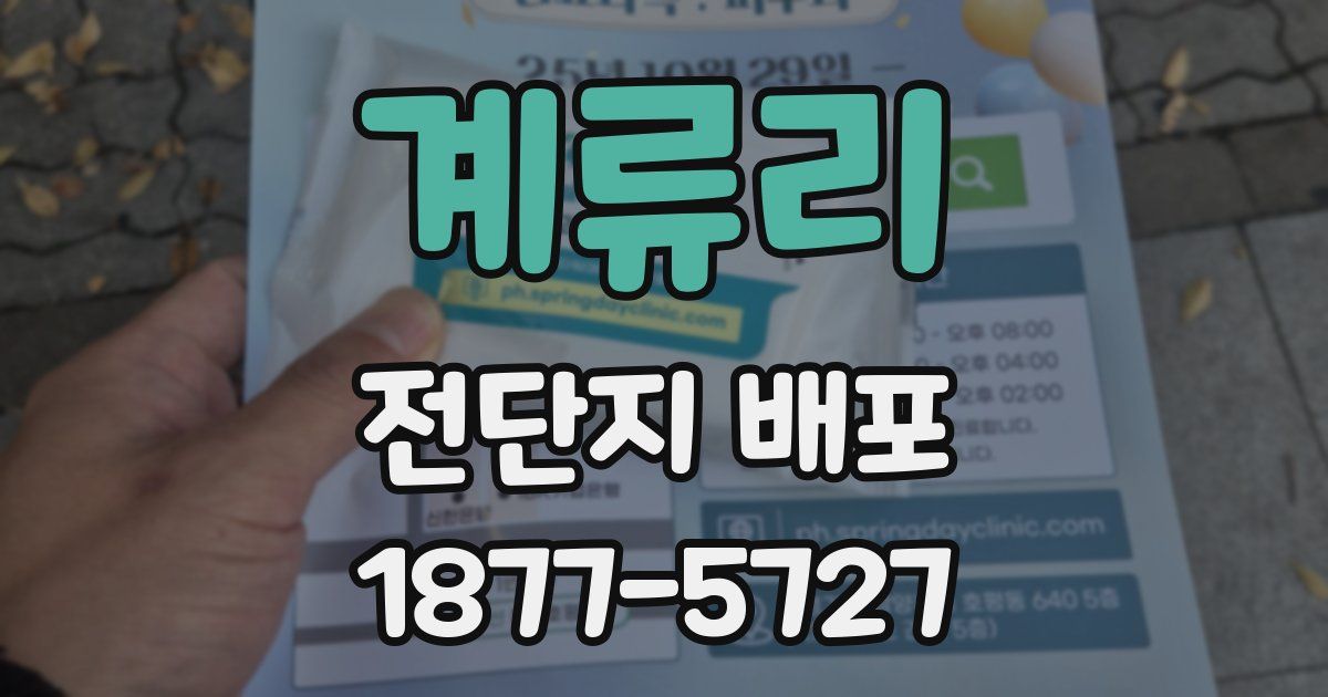 계류리 전단지 배포