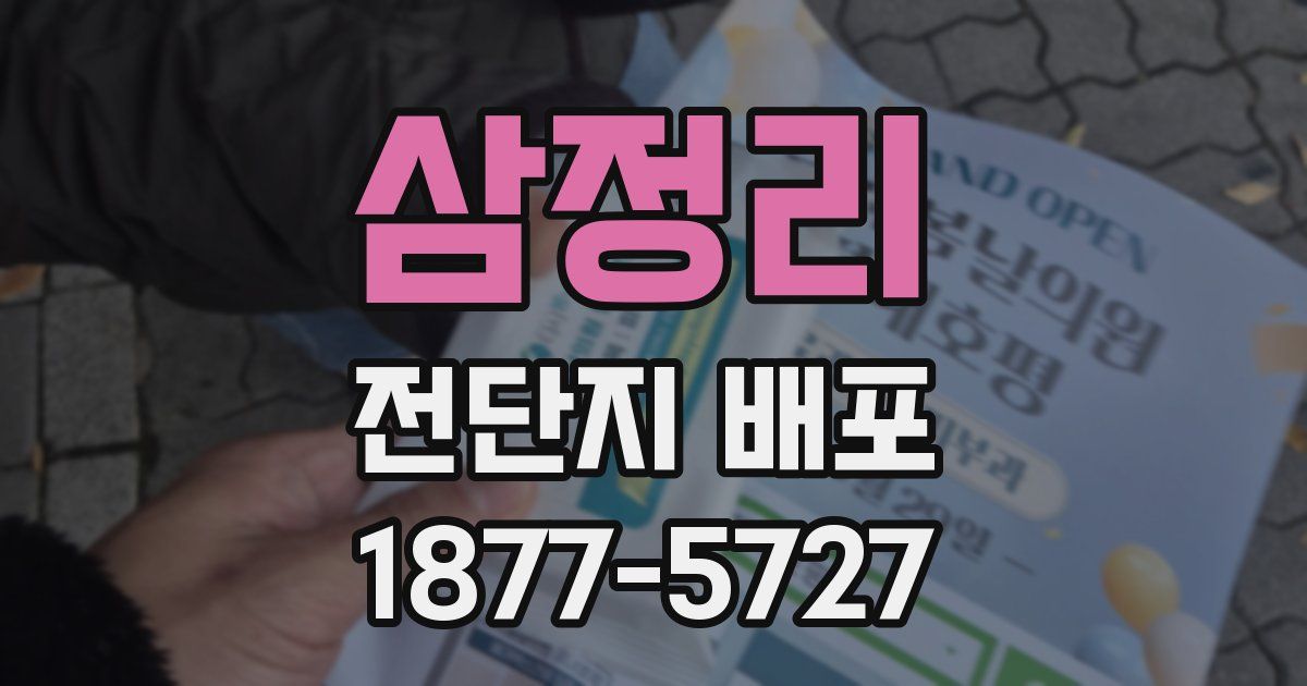 삼정리 전단지 배포