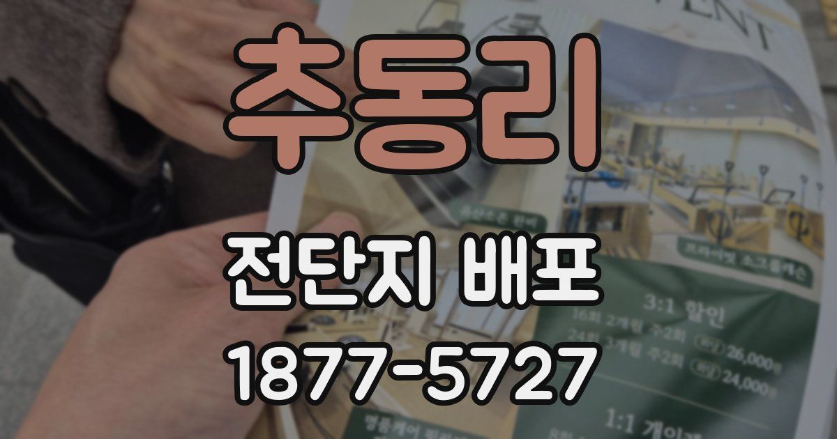 추동리 전단지 배포