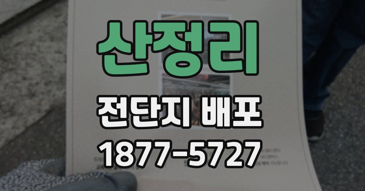산정리 전단지 배포