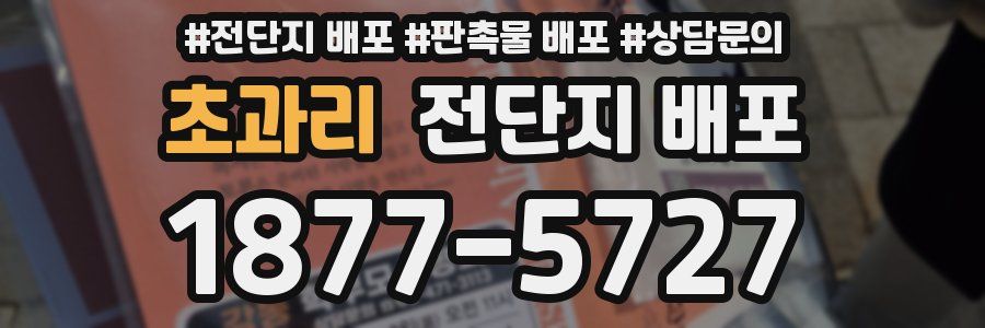 초과리 전단지 배포