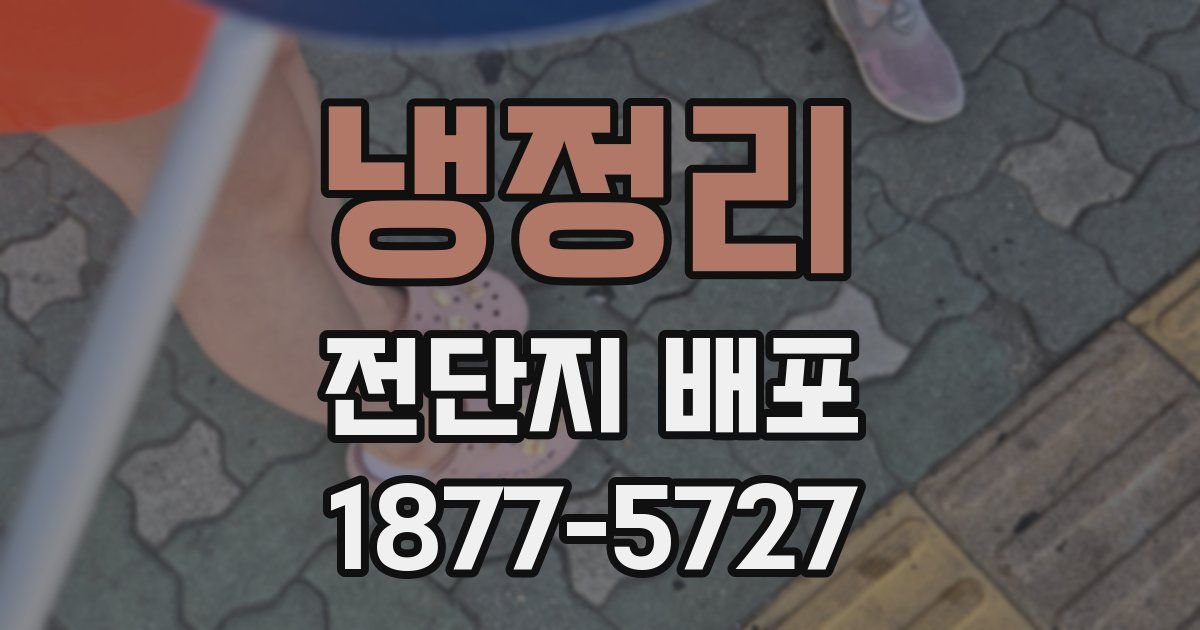 냉정리 전단지 배포