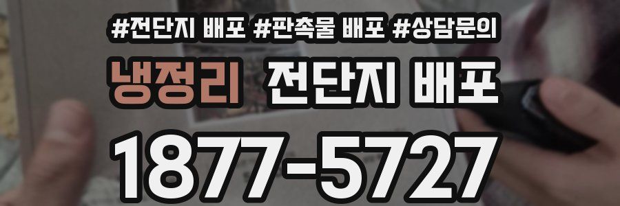 냉정리 전단지 배포