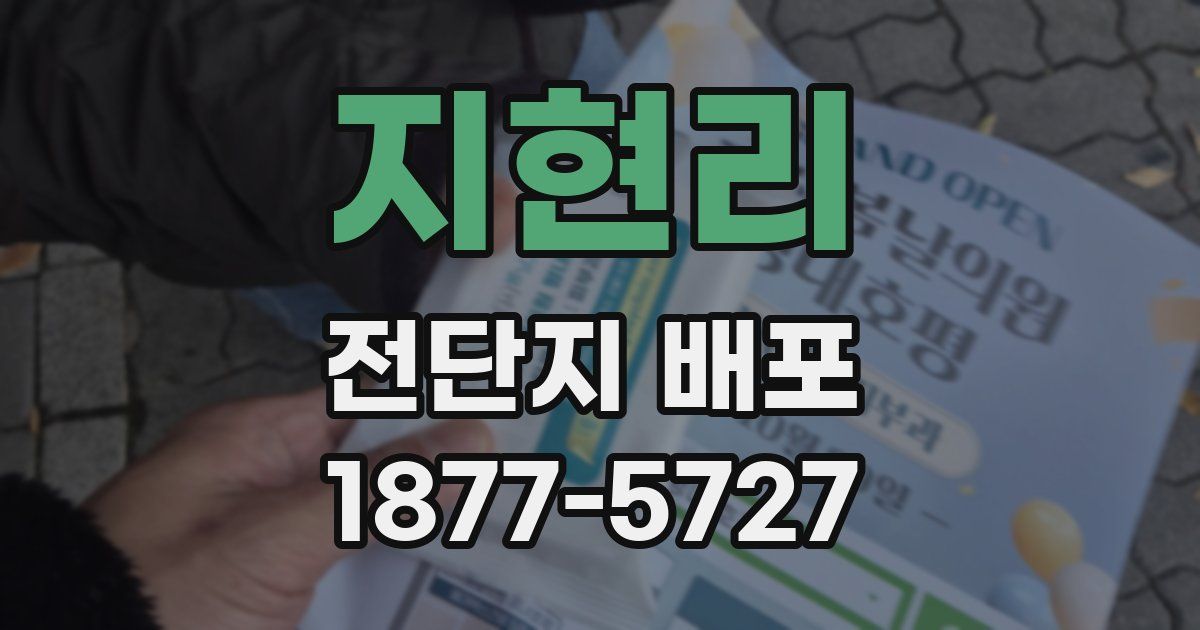 지현리 전단지 배포