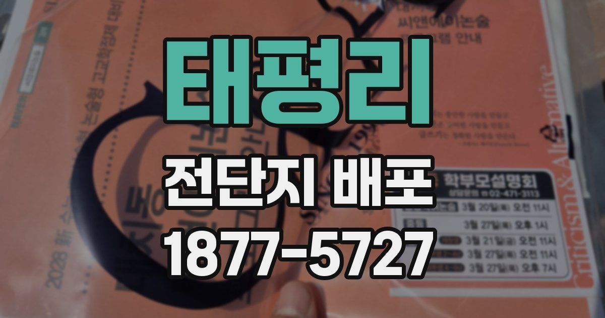 태평리 전단지 배포