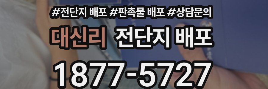 대신리 전단지 배포