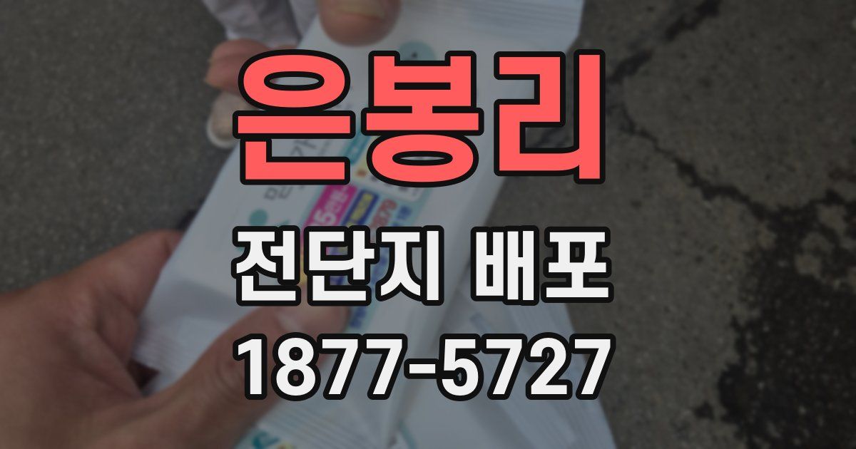 은봉리 전단지 배포