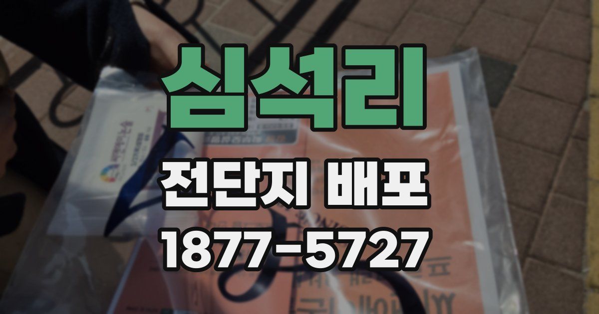 심석리 전단지 배포