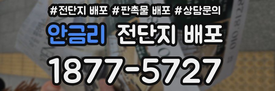 안금리 전단지 배포