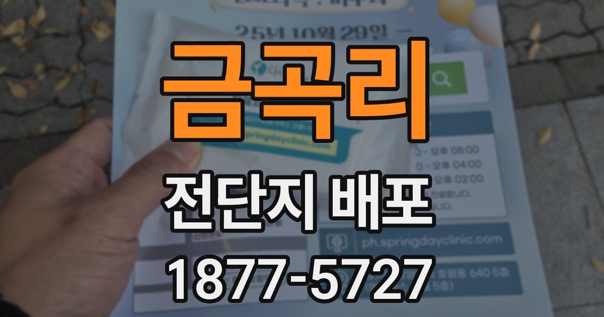 금곡리 전단지 배포