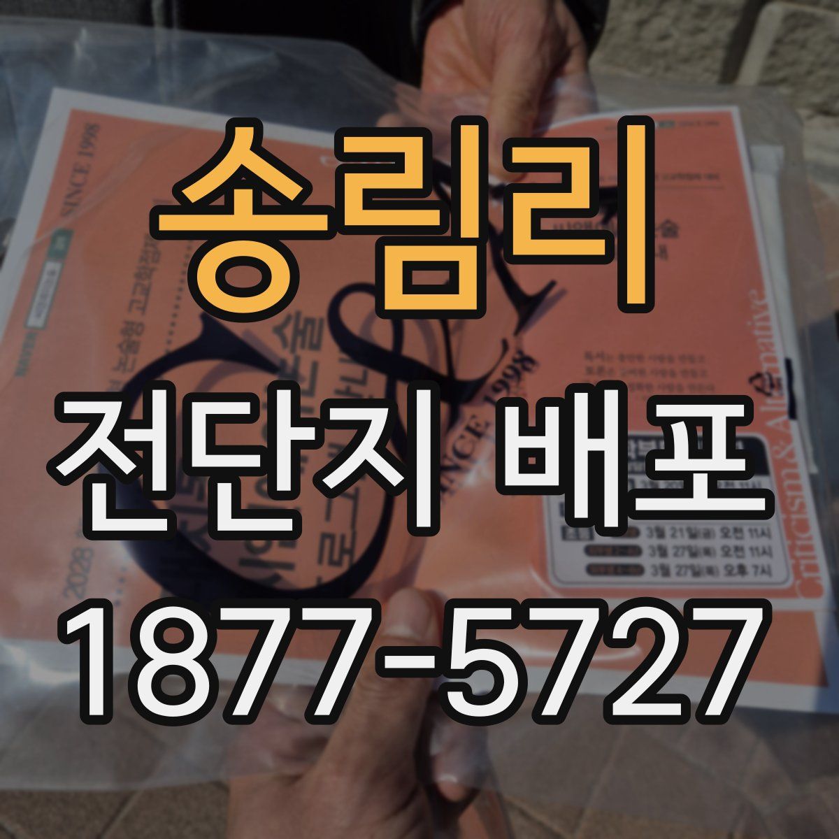송림리 전단지 배포