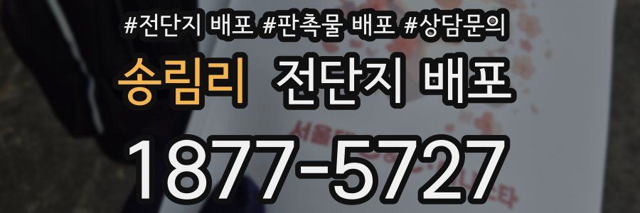 송림리 전단지 배포