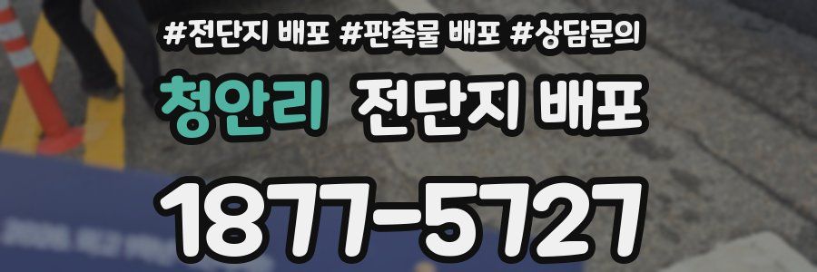 청안리 전단지 배포
