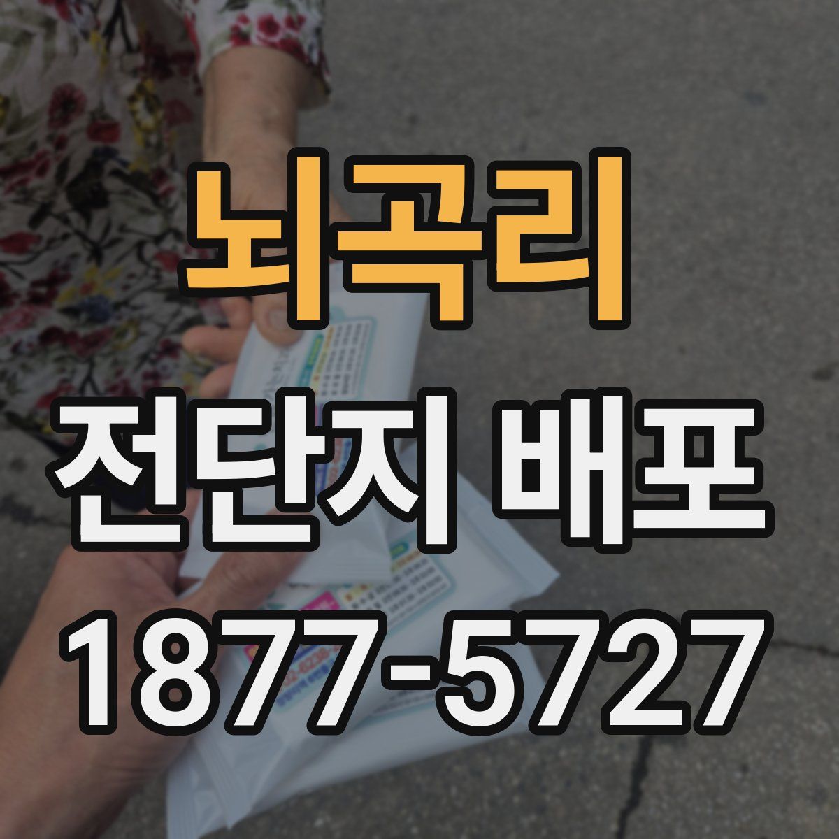 뇌곡리 전단지 배포