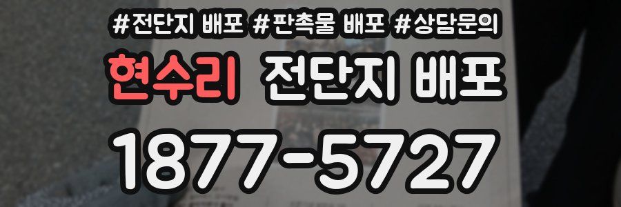 현수리 전단지 배포