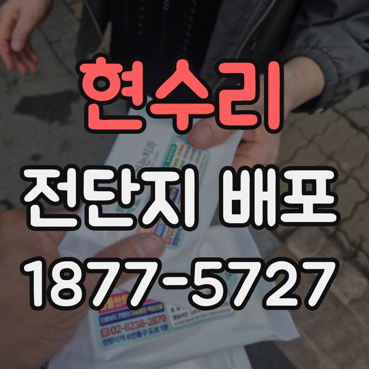 현수리 전단지 배포