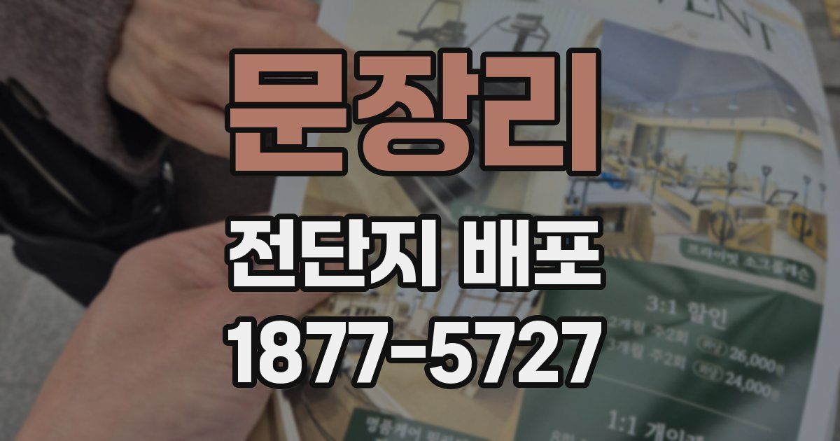 문장리 전단지 배포