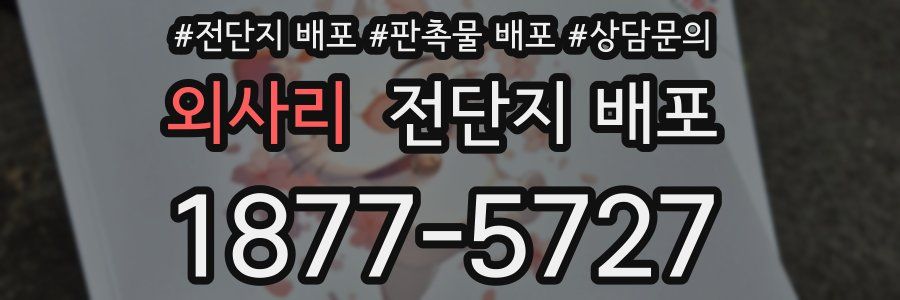 외사리 전단지 배포